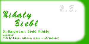 mihaly biebl business card